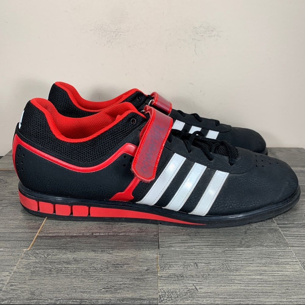 Adidas Powerlift 2.0 Black Red Lifting Shoes Men’s 15